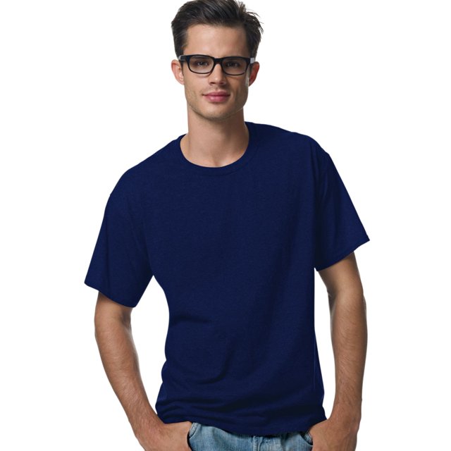 Hanes ComfortBlend EcoSmart Men`s Crewneck T-Shirt, M, Deep Navy