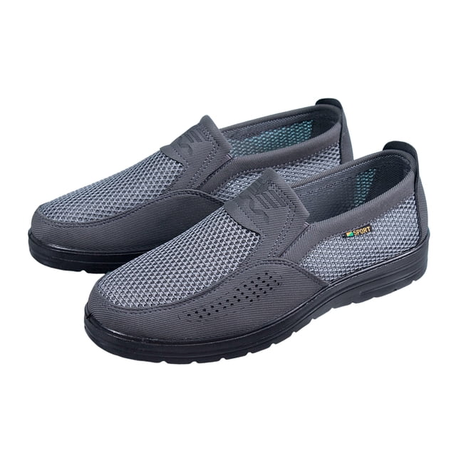 Mens Mesh Wide Width Slip on Loafers Walking Driving Shoes Breathable Casual Non Slip Work Sneakers Fall