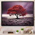 thumbnail image 1 of Designart Tree black framed wall art, Purple Tree Purple Autumn I , Trees Large framed wall art decor, Purple Traditional black framed wall art, 32x24 inches black frame, 1 of 5