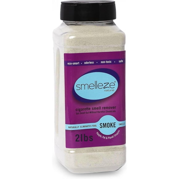 SMELLEZE Natural Cigarette Odor Eliminator Deodorizer 2lb Bottle Powder