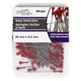 thumbnail image 4 of UNIQUE CREATIV Easy Hold Red Ball-Head Pins, 38 mm (1.5 in), 60-Pack, 4 of 5