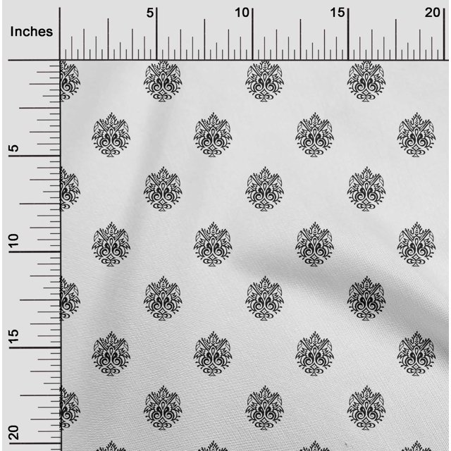 oneOone Tissu Popeline de Coton Imprimé Floral pour Couture, Largeur 56 Pouces