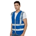 thumbnail image 1 of TOPTIE Class 2 High Visibility Zipper Front Safety Vest 9 Pockets and Reflective Strips Meets ANSI/ISEA Standards, 1 of 7