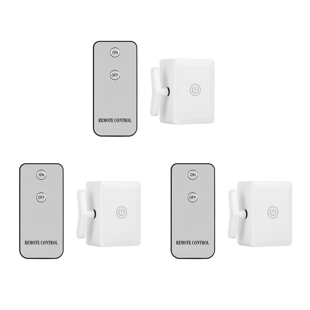 Wireless Light Switch Remote Control Kit No Wiring Smart Light Off Controller DC3-5V 15-20m Range 350mAh Battery Easy Install for Kids Seniors Home