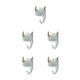 thumbnail image 1 of Maytalsory Animal Head Key Hook Sturdy And Durable Construction Adding Touch Of Whimsy White gold (rhino) 5Set, 1 of 6