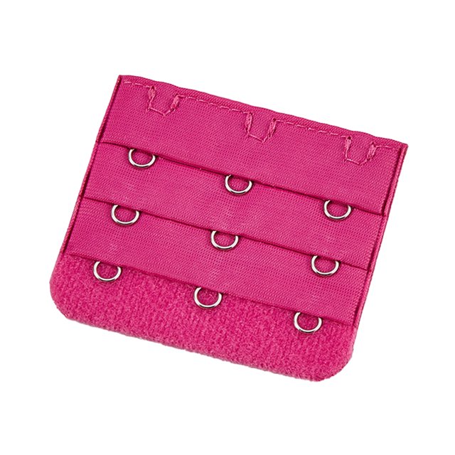 Maoww Extension Strap Bra Extender Buckle 3 Hook Women Accessories Practical Elastic Multicolor Clips Tight 3 Rows Underwear rose red