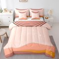 thumbnail image 1 of YST Ensemble de Douillette Esthétique Rose 7 Pcs, Format Grand Lit, Microfibre, 1 of 4