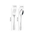 thumbnail image 5 of 30 Pieces Kids Silverware Set Stainless Steel Toddler Utensils Flatware Set Toddler Silverware Spoo_Surprise-Silver, 5 of 5