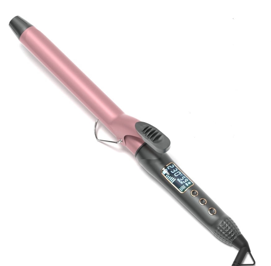 2025 new Hair Curling Wand - LCD Digital Display Ceramic Tourmaline Curling Iron for Beach Waves & Loose Curls(25mm)