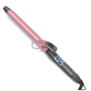 2025 nouvelle baguette de curling des cheveux - LCD Affichage numérique Céramique Tourmaline Curling Fer pour les vagues de plage & Courroies mobiles(25mm)