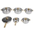 thumbnail image 1 of Stainless Steel Pots and Pans Set, Small Induction Cookware Set Non Stick Kitchen Cooking Set with Glass Lids and Ergonomic Handle, Compatible with All Stovetops, Kitchen, 1 of 7