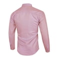 thumbnail image 3 of LUXUR Chemise Tunique Homme Boutonnée Col à Revers Chemises Ajustées Blouse Manches Longues Rose 3TG, 3 of 3