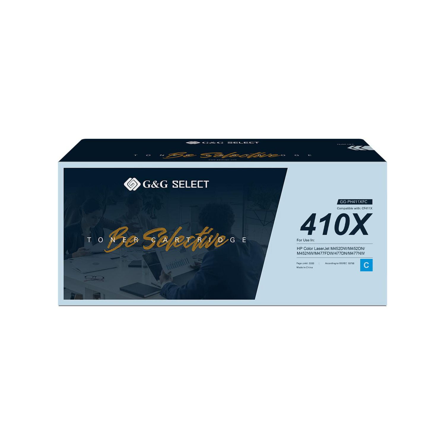 G&G Select HP CF411X Cartouche de toner cyan remise à neuf