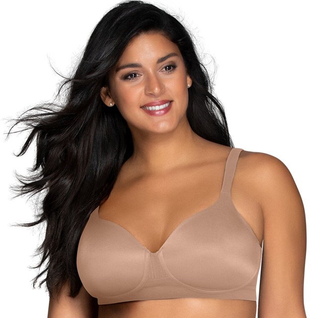 Vanity Fair Womens Beyond Comfort Full Figure Wirefree Bra, 42DD, Honey Beige