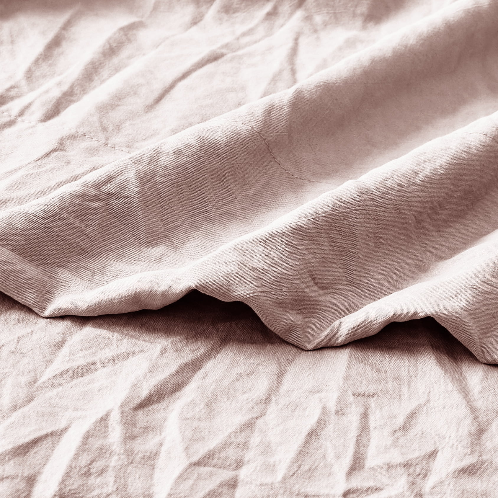 Mainstays Ensemble de draps en microfibre lavée ultra douce, Lit Simple (Twin XL), Rose poudré, 3 pièces.