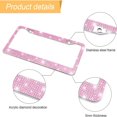 thumbnail image 3 of CHUANK 2PCS Bling Car License Plate Frame  Sparkly Rhinestone Stainless Steel License Plate Cover/Holder  Universal for Most Cars  SUVs  Vehicles with Screw Set  Auto Accessories for Wome, 3 of 7