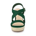 thumbnail image 2 of BLISSFUL STEP Sandales Compensées à Plateforme Espadrilles à Bride Arrière pour Femmes, 2 of 6