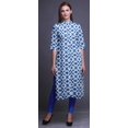thumbnail image 3 of Bimba Printed Straight Kurtis For Women Button Down Mandarin Indian Tunic X-Large, 3 of 6