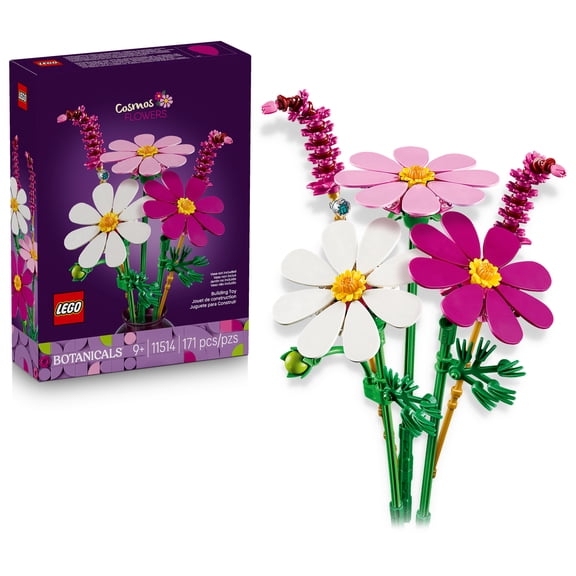 LEGO Botanicals Cosmos Flowers - Building Toys for Kids, Girls & Boys, Ages 9+ - Artificial Flower Decor for Desk, Bedroom or Dorm - Gift for Birthdays - 11514