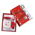 thumbnail image 4 of Lipstore Christmas Mug Set Water Container Milk Mug Tea Cup Cute with Lid Spoon Xmas Gift Red Santa Claus, 4 of 8