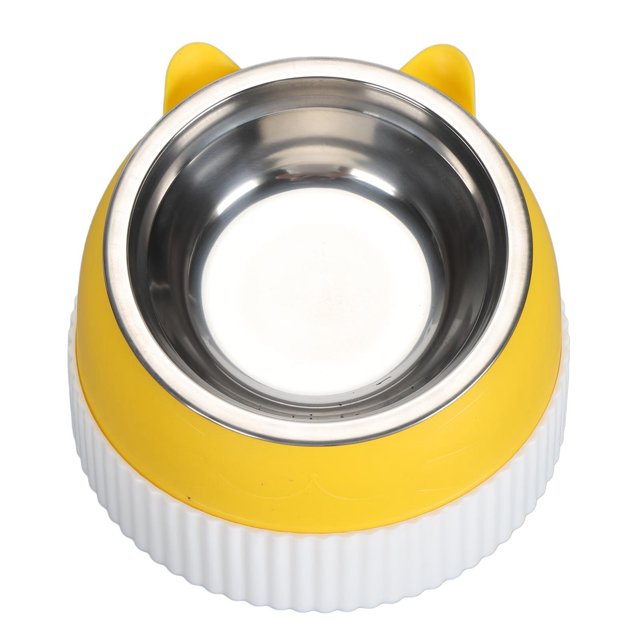 Cat Bowl,Multifunctional Design Pet Food Bowl with Safety Material Tilted Elevated Cat Bowl Double Bowl Design Anti Slip Raised Cat Food and Water Bowl for Cats Dogs