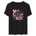 thumbnail image 4 of Meichang T-Shirts de la Saint-Valentin pour Femmes Imprimé Amour Doux Manches Courtes Col Rond Coupe Ample T-Shirts Tendance, 4 of 6