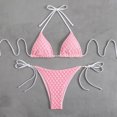 thumbnail image 2 of KIHOUT 2025 Women's Triangle Bikini Floral Printed Bikini Set Two Piece Summer Swimsuit Bathing Suits for Beach Pool Party, 2 of 7
