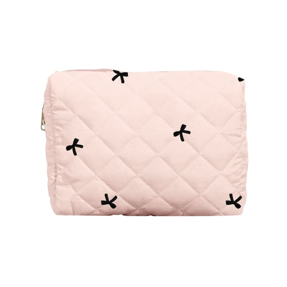 Home Textile Storage Organizer for Indoor Use | Cute Bow Laptop and Tablet Storage Cover with Embroidered Grid Bow Design for 11/13/15 Inch Devices