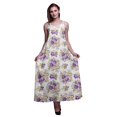 thumbnail image 1 of Bimba Robe Longue pour Femmes en Rayonne à Imprimé Floral Chic Bohème d'Été Maxi de Plage - Très Petit, 1 of 4