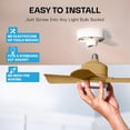 thumbnail image 2 of Bell + Howell Socket Fan Light Bronze 2-in-1 LED Bulb 1000 Lumens with Remote Control 3 Speeds 3 Light Settings E26 Base, 2 of 7