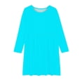 thumbnail image 4 of MeetoTime Robe de Performance pour Filles à Manches Longues, Couleur Unie, Col Rond, Extensible, Robe de Récital Scolaire, 4-14 Ans, Vêtements pour Enfants, 4 of 5