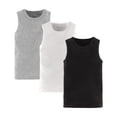 thumbnail image 1 of MeetoTime 3 PCS Kids Boys Girls Cotton Tank Tops Basic Solid Color Crew Neck Sleeveless Shirts Vest, 1 of 2