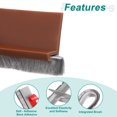 thumbnail image 3 of Uxcell 2 Pcs Brosse de Porte, Balayage du Bas de Porte 2 Pouces x 40 Pouces, Brun, 3 of 7