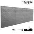 thumbnail image 1 of Écran d'Intimité pour Balcon 1x5 m Couverture de Protection de Sécurité pour Balcon Ventilée et Résistante aux Intempéries Filet de Balcon Clôture Ouverture de 1 mm avec 10 Attaches Gris, 1 of 11