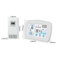 thumbnail image 2 of Amdohai Indoor & Outdoor Hygrometer Thermometer with Time Backlight LCD Display Desk Electronic Temperature Humidity Meters for Home Greenhouse Cellar, 2 of 8