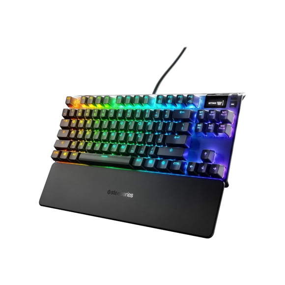 SteelSeries Apex 7 TKL Clavier de Jeu Mécanique Compact - Écran Intelligent OLED - Passthrough USB et Commandes Multimédias