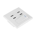 thumbnail image 2 of 4 Ports Commutateur de Commande 5V 2.1a / 1a 4100mA USB Prise de Chargeur de Prise de Courant Murale (220 250v), 2 of 14