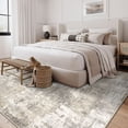 thumbnail image 2 of BERTHMEER 6'x9' Abstract Area Rugs for Living Room Clearance Bedroom Dining Room Office Farmhouse Contemporary Neutral Distressed Machine Washable, Beige Gray, 2 of 5