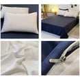 thumbnail image 4 of 4 Piece Bedding Set | Duvet Cover, Fitted Sheet & Pillowcases | Reversible Design for Student Dorm, Guest Room & Home | Soft Washed Polyester Microfiber | Twin, Full & Queen Sizes, 4 of 6