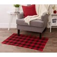 thumbnail image 3 of Design Imports CAMZ11259 Tapis en Chiffon à Carreaux Rouge et Noir, 26 x 40 cm, 3 of 6