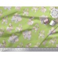 thumbnail image 2 of Soimoi Rayon Fabric Deer,Elephant & Rabbit Kids Printed Fabric 1 Yard 56 Inch Wide, 2 of 2