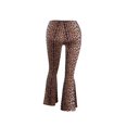 thumbnail image 2 of Pantalon Évasé Taille Haute Ajusté à Imprimé Léopard pour Femmes, 2 of 6