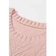 thumbnail image 3 of POGLIP Robe Chandail en Tricot à Col Rond Moulante Chaude à Manches Longues Décontractée d'Hiver Unie Rose pour Femmes, 3 of 6