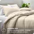 thumbnail image 2 of Bare Home Ensemble de Couette en Alternative au Duvet d'Oie - Ensemble 2 Pcs - Lit Simple/simple TG, Sable, 2 of 7