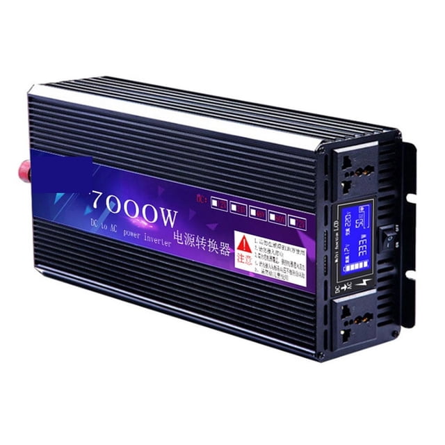 6000W Solar Pure Sine Wave Power Inverter 12V 220/110 Pure Sine Converter Home Solar Inverter Car Outdoor Bank Power Supply Exchange ,Safety