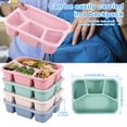 thumbnail image 2 of YOPTOP 4Pack Kids Snack Containers with Lid 4 Compartment Bento Snack Box Stackable Lunch Snack Container,largesize, 2 of 8