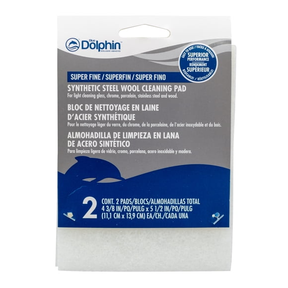 Blue Dolphin Super Fine Synthetic Steel Wool Sandpaper Pads (2 pack)
