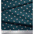 thumbnail image 3 of Soimoi Modal Satin Fabric Leaves & Rose Floral Decor Fabric Printed Yard 42 Inch Wide, 3 of 3