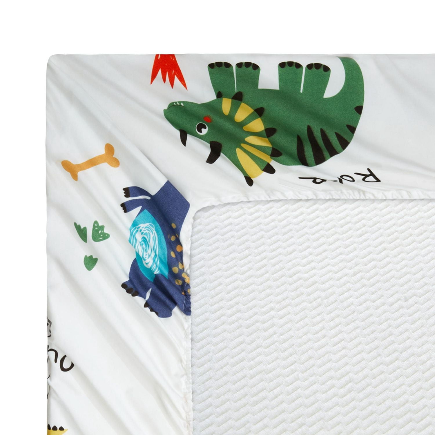 Literie Marina Décoration pour enfants, garçons et tout-petits, imprimée, 600 fils au pouce carré, douce, en mélange de coton percale, toutes saisons, motif dinosaure, zoo, dinosaure