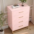 thumbnail image 4 of Commode pour Chambre avec 4 Tiroirs, Meuble Télé Commodes Commode pour Salon Couloir Entrée, Panneau MDF, Blanc, 4 of 7